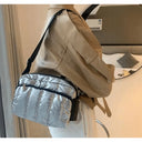 Load image into Gallery viewer, Puffer crossbody bag in black or silver
